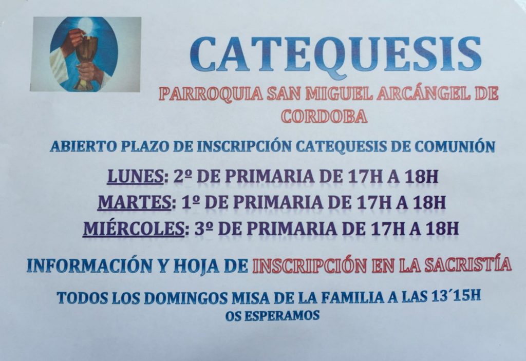 Catequesis San Miguel.