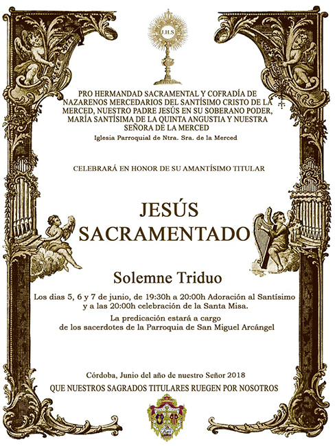 cartel triduo sacramental 2018